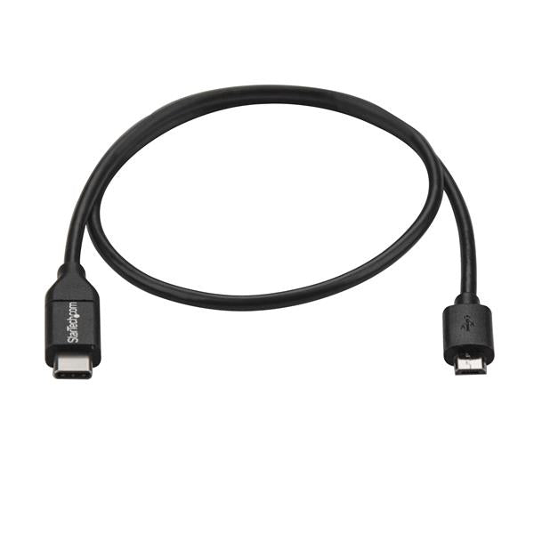 STARTECH USB C to Micro USB Cable - 0.5m - M|M - Thunderbolt 3 Compatible - Micro USB Cord -USB Type C to Micro USB Cable (USB2CUB50CM)
