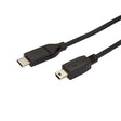 STARTECH USB C to Mini USB Cable - 6 ft | 2m - M|M - USB 2.0 - Mini USB Cord - USB C to Mini B Cable - USB Type C to Mini USB (USB2CMB2M)