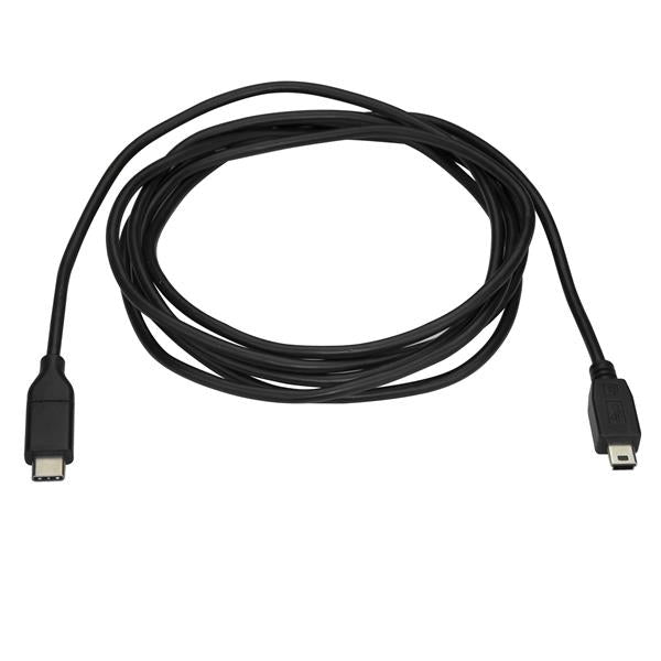 STARTECH USB C to Mini USB Cable - 6 ft | 2m - M|M - USB 2.0 - Mini USB Cord - USB C to Mini B Cable - USB Type C to Mini USB (USB2CMB2M)