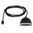 STARTECH USB C to Parallel Printer Cable - DB25 Female Port for IEEE1284 Printers - Bus Powered - Printer Cable Adapter - USB to DB25 (ICUSBCPLLD25)