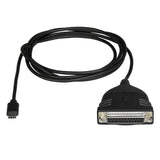 STARTECH USB C to Parallel Printer Cable - DB25 Female Port for IEEE1284 Printers - Bus Powered - Printer Cable Adapter - USB to DB25 (ICUSBCPLLD25)