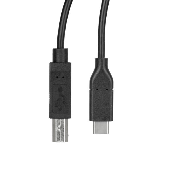 STARTECH USB C to USB B Printer Cable - 1.6 ft | 0.5m - USB C Printer Cable - USB C to USB B Cable - USB Type C to Type B (USB2CB50CM)