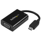STARTECH USB C to VGA Adapter with Power Delivery - 1080p USB Type-C to VGA Monitor Video Converter w| Charging - 60W PD Pass-Through - Thunderbolt 3 Compatible - Black (CDP2VGAUCP) (CDP2VGAUCP)