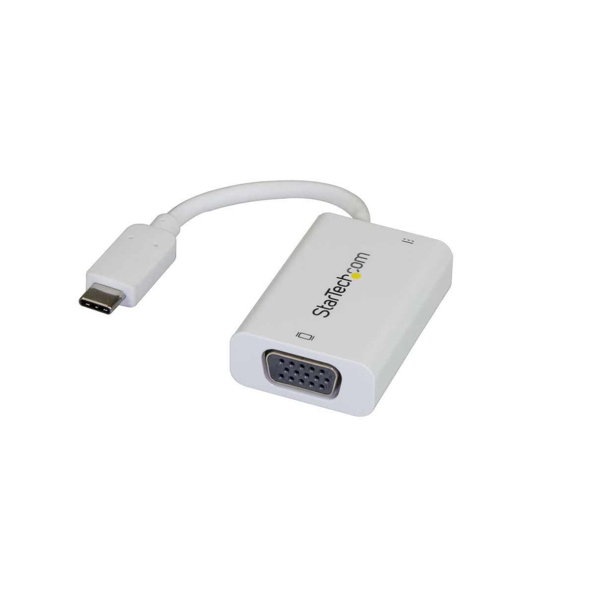 STARTECH USB C to VGA Adapter with Power Delivery - 1080p USB Type-C to VGA Monitor Video Converter w| Charging - 60W PD Pass-Through - Thunderbolt 3 Compatible - White (CDP2VGAUCPW) (CDP2VGAUCPW)