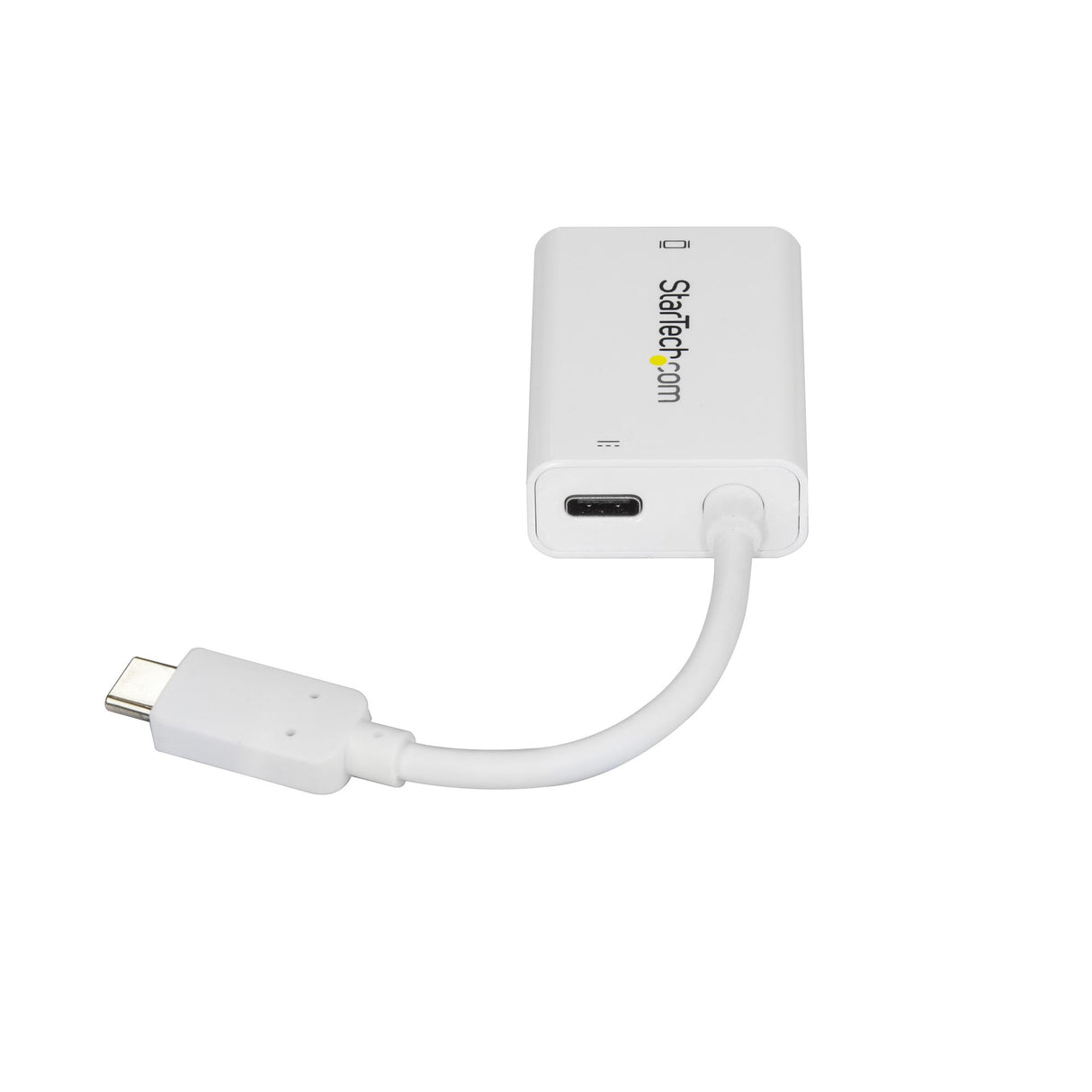 STARTECH USB C to VGA Adapter with Power Delivery - 1080p USB Type-C to VGA Monitor Video Converter w| Charging - 60W PD Pass-Through - Thunderbolt 3 Compatible - White (CDP2VGAUCPW) (CDP2VGAUCPW)