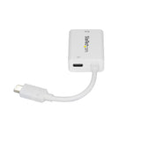 STARTECH USB C to VGA Adapter with Power Delivery - 1080p USB Type-C to VGA Monitor Video Converter w| Charging - 60W PD Pass-Through - Thunderbolt 3 Compatible - White (CDP2VGAUCPW) (CDP2VGAUCPW)