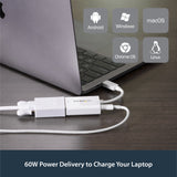 STARTECH USB C to VGA Adapter with Power Delivery - 1080p USB Type-C to VGA Monitor Video Converter w| Charging - 60W PD Pass-Through - Thunderbolt 3 Compatible - White (CDP2VGAUCPW) (CDP2VGAUCPW)