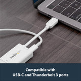 STARTECH USB C to VGA Adapter with Power Delivery - 1080p USB Type-C to VGA Monitor Video Converter w| Charging - 60W PD Pass-Through - Thunderbolt 3 Compatible - White (CDP2VGAUCPW) (CDP2VGAUCPW)