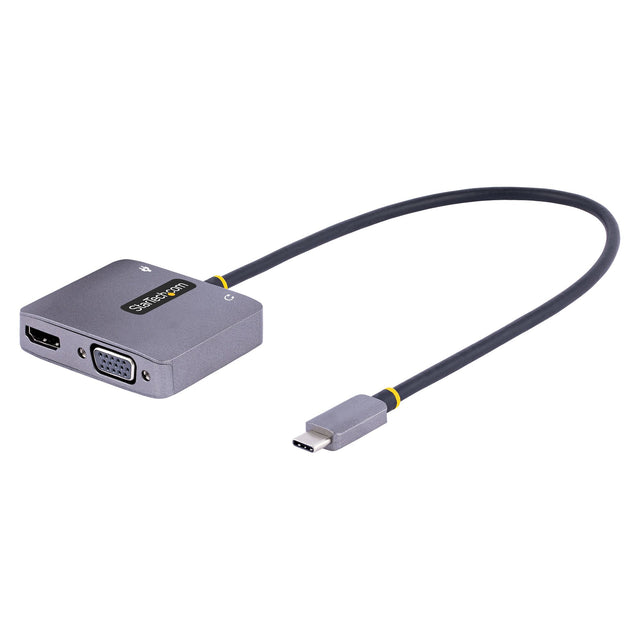 STARTECH USB C Video Adapter | USB C to HDMI VGA Multiport Adapter | 3.5mm Audio | 4K 60Hz HDR | 100W PD Pass-Through | Thunderbolt 3|4 Compatible - USB C Display Travel Adapter (122-USBC-HDMI-4K-VGA) (122-USBC-HDMI-4K-VGA)
