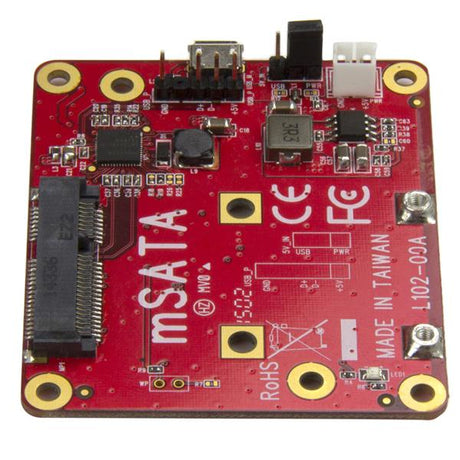 STARTECH USB to mSATA Converter for Raspberry Pi and Development Boards - USB to mini SATA Adapter for Raspberry Pi (PIB2MS1)