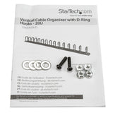 STARTECH Vertical 0U Server Rack Cable Management w| D-Ring Hooks - 20U Network Rack Cord Manager Panel - 2.8ft Wire Organizer (CMVER20UD) (CMVER20UD)