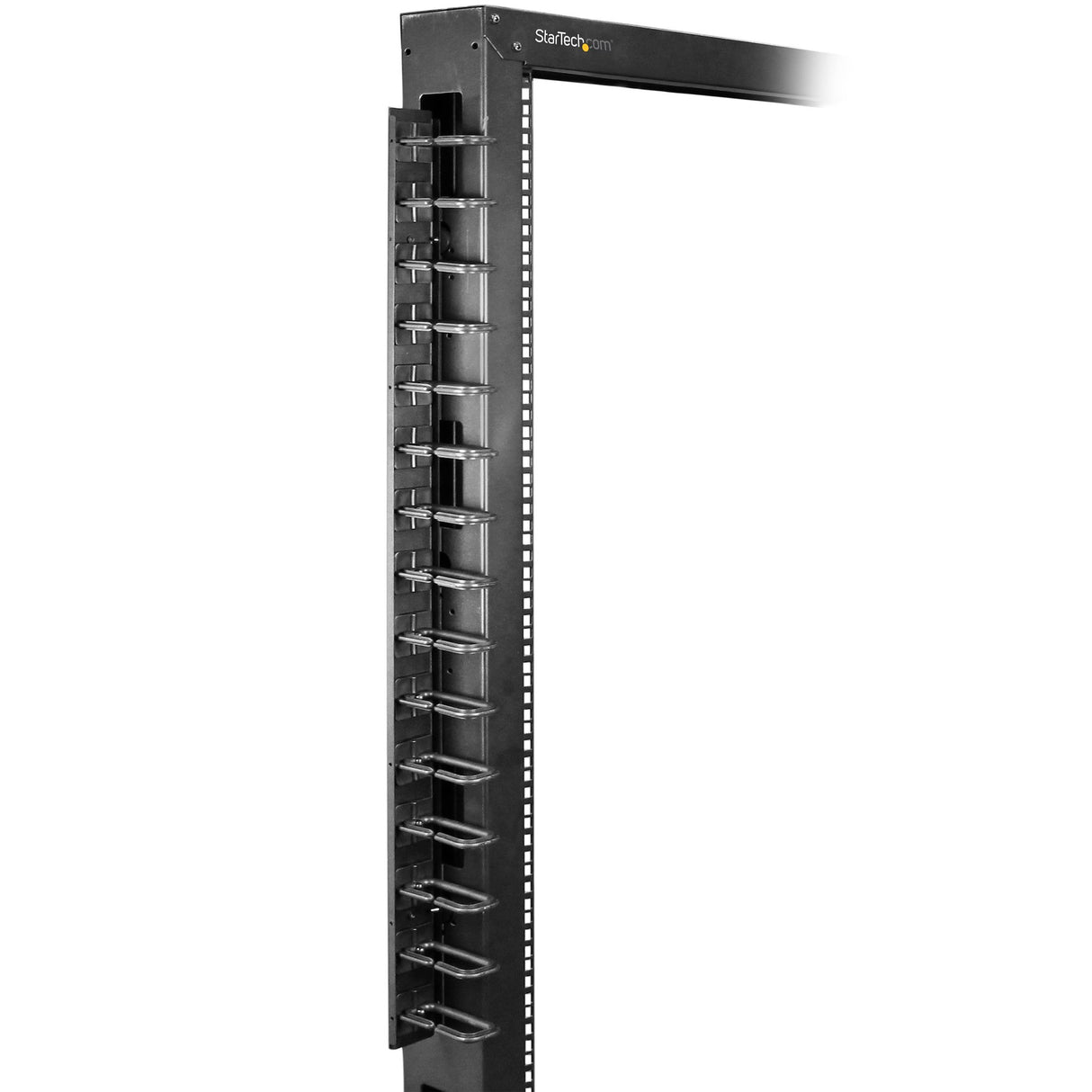 STARTECH Vertical 0U Server Rack Cable Management w| D-Ring Hooks - 20U Network Rack Cord Manager Panel - 2.8ft Wire Organizer (CMVER20UD) (CMVER20UD)