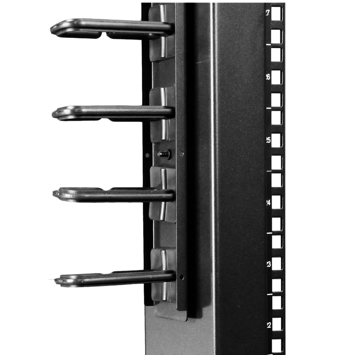 STARTECH Vertical 0U Server Rack Cable Management w| D-Ring Hooks - 20U Network Rack Cord Manager Panel - 2.8ft Wire Organizer (CMVER20UD) (CMVER20UD)