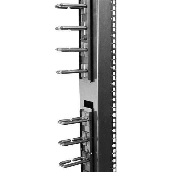 STARTECH Vertical 0U Server Rack Cable Management w| D-Ring Hooks - 40U Network Rack Cord Manager Panels - 2x 3ft Wire Organizers (CMVER40UD) (CMVER40UD)