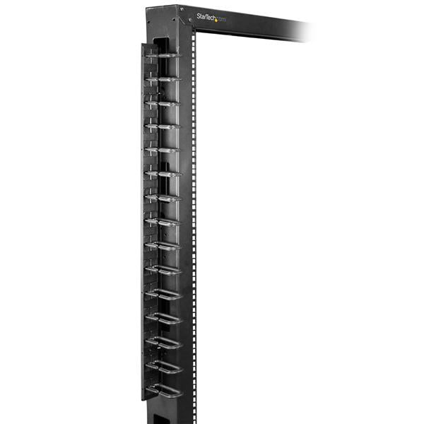 STARTECH Vertical 0U Server Rack Cable Management w| D-Ring Hooks - 40U Network Rack Cord Manager Panels - 2x 3ft Wire Organizers (CMVER40UD) (CMVER40UD)