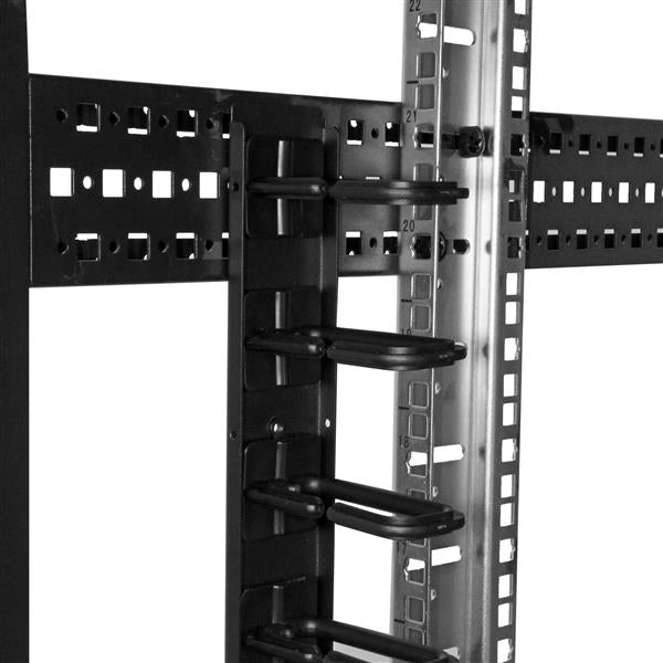 STARTECH Vertical 0U Server Rack Cable Management w| D-Ring Hooks - 40U Network Rack Cord Manager Panels - 2x 3ft Wire Organizers (CMVER40UD) (CMVER40UD)