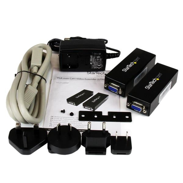 STARTECH VGA Over CAT5 Extender | 250 ft (80m) | 1 Local and 1 Remote Unit - VGA Video Over Ethernet Extender Kit (ST121UTPEP) (ST121UTPEP)