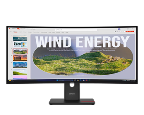 LENOVO ThinkVision T34WD-40 34" 120Hz WQHD Monitor 1500R Curve 4K