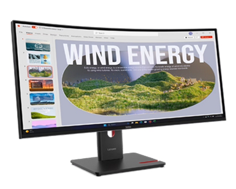 LENOVO ThinkVision T34WD-40 34" 120Hz WQHD Monitor 1500R Curve 4K