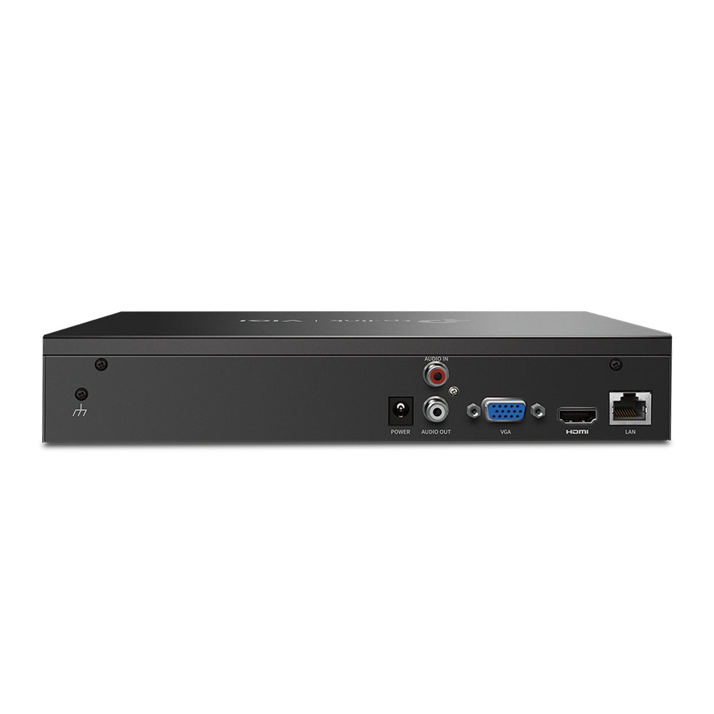 TP-LINK 1 RJ-45 10|100 Mbps | 2 × USB 2.0 | SATA Up to 10 TB | 1U Chassis | 246.2 x 148.2 x 42.6 mm | 578.5 g (VIGI NVR1008H)