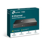 TP-LINK 1 RJ-45 10|100 Mbps | 2 × USB 2.0 | SATA Up to 10 TB | 1U Chassis | 246.2 x 148.2 x 42.6 mm | 578.5 g (VIGI NVR1008H)