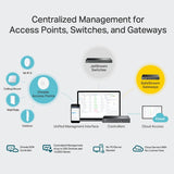 TP-LINK 10|100|1000 Mbps | Ethernet Ports | USB 3.0 | Omada App | Cloud Access | CE | FCC | RoHS | Black (OC300)