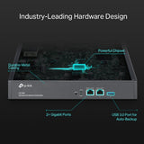 TP-LINK 10|100|1000 Mbps | Ethernet Ports | USB 3.0 | Omada App | Cloud Access | CE | FCC | RoHS | Black (OC300)