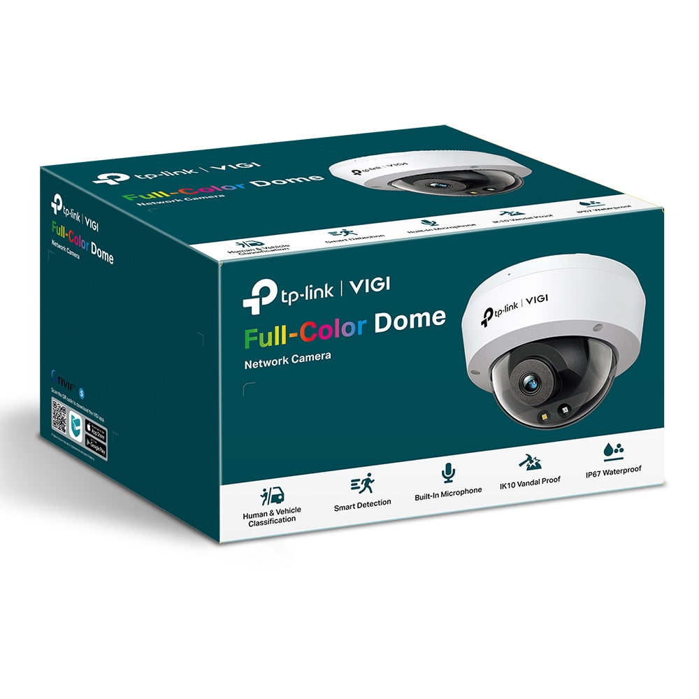 TP-LINK 1|2.7” Progressive Scan CMOS | 2.8 mm: F1.6 | 2880 x 1620 px | IR LED 30m 850nm | 1x RJ45 10|100M | IP67 | IK10 | d115x85.7 mm (VIGI C250(2.8MM))