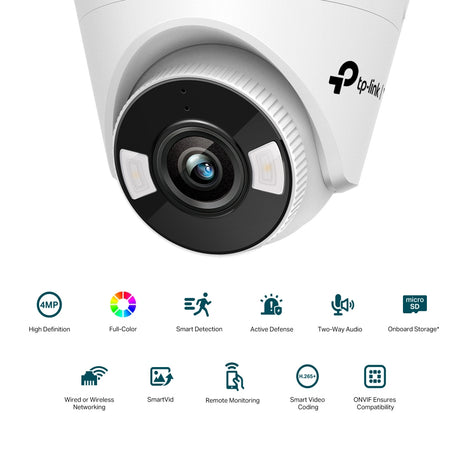 TP-LINK 1|3” CMOS | 4mm | 2.4 GHz | 1 RJ45 10|100M | 123 × 123 × 84 mm (VIGI C440-W(4MM))