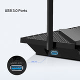 TP-LINK 1x 2.5 Gigabit WAN|LAN | 1x Gigabit WAN|LAN | 3x Gigabit LAN | Wi-Fi 6 | 802.11ax 2.4|5 GHz | Dual-Band | WPA | 272.5 x 147.2 x 49.2 mm (ARCHER AX72 PRO)