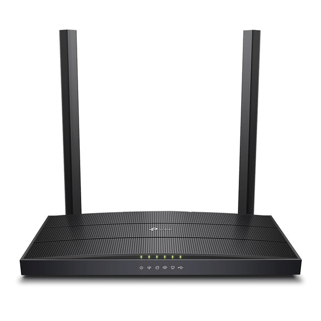 TP-LINK 2.4 + 5GHz | 300 + 867 Mbps | 1x 10|100|1000Mbps RJ45 WAN|LAN | 3x 10|100|1000Mbps RJ45 LAN | RJ11 | USB 2.0 | 215.6x124.6x31.6 mm (ARCHER VR400)