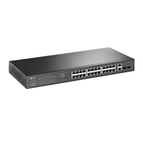 TP-LINK 26 x 10|100|1000 Mbps RJ45 Ports | 2 x Gigabit SFP Ports | 2 x PoE+ | 440 × 220 × 44 mm (TL-SG1428PE)