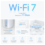 TP-LINK 3-pack | Wi-Fi 7 | 4x RJ-45 | USB 3.0 | WPA3 | QoS | Voice control (DECO BE65(3-PACK))