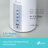 TP-LINK 3-pack | Wi-Fi 7 | 4x RJ-45 | USB 3.0 | WPA3 | QoS | Voice control (DECO BE65(3-PACK))