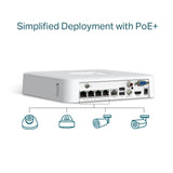 TP-LINK 4CH | PoE | RJ-45 10|100 Mbps | 2x USB 2.0 | 200.3 x 200.3 x 43 mm (VIGI NVR1104H-4P)