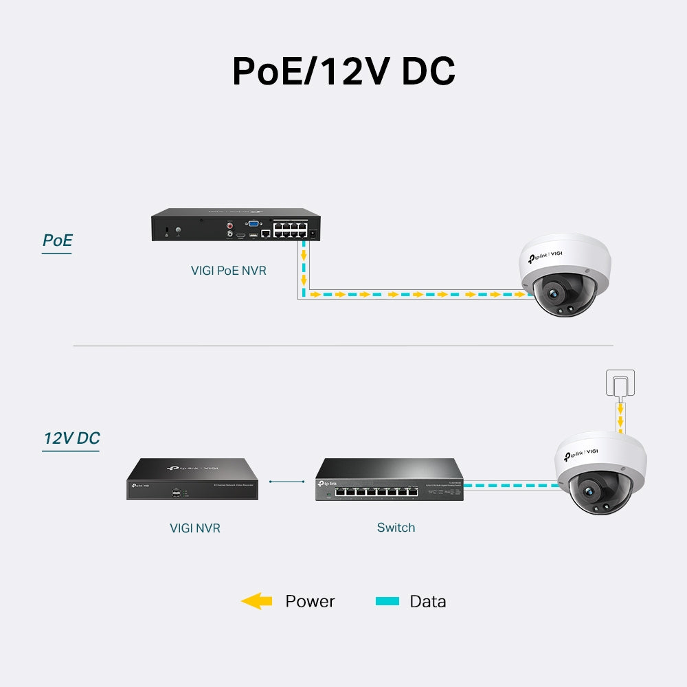 TP-LINK 4MP (2560 × 1440) | 1|3” Progressive Scan CMOS | 4 mm | F2.2 | IR Cut Filter | IP67 | IK10 (VIGI C240I(4MM))