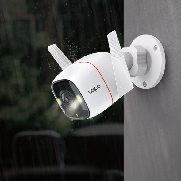 TP-LINK 4MP | 1|3“ | 15fps | 850 nm IR LED | H.264 | 2.4 GHz | 802.11 b|g|n | 142.3 x 103.4 x 64.3 mm (TAPO C320WS)