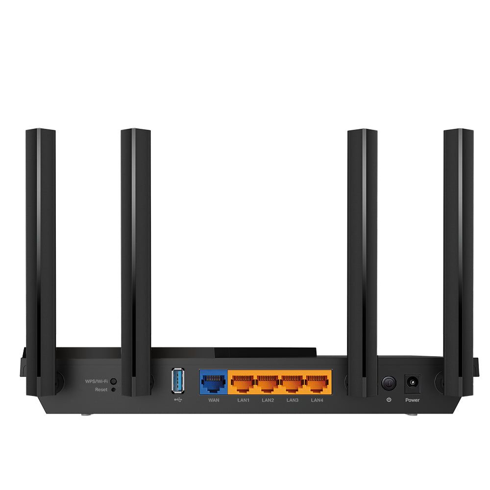 TP-LINK 4xGigabit LAN ports | Gigabit WAN port | USB 3.0 | Wi-Fi 6 | 2.4|5 GHz | OneMesh | Parental controls | QoS | HomeShield Security (ARCHER AX55)