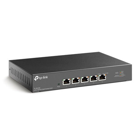 TP-LINK 5× 10Gbps | 100 Gbps | 32 K MAC | 2 Mb Buffer | 21.4 W Max | 226×131×35 mm (TL-SX105)