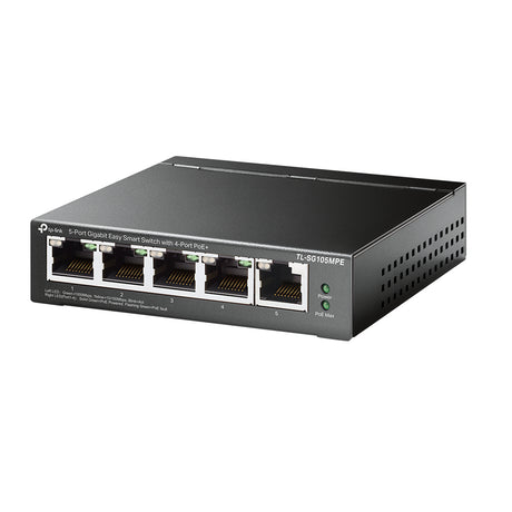 TP-LINK 5 x 10|100|1000Mbps RJ45 | 10 Gbps | 7.44 Mpps | 2K MAc | 16 KB Jumbo | 99.8 × 98 × 25 mm (TL-SG105MPE)