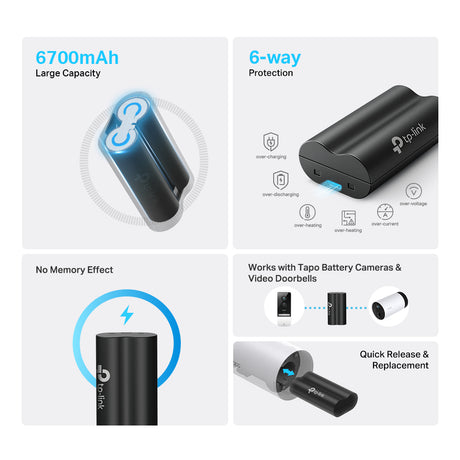TP-LINK 6700mAh | 3.6V | Micro USB | 70.5x41.4x22 mm (TAPO A100)