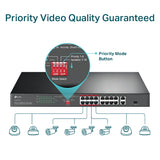 TP-LINK 7.2 Gbps | 5.36 Mpps | 16x 10|100 Mbps RJ-45 | 2x 1G RJ-45 | 1x Combo SFP | 440x180x44 mm (TL-SL1218P)