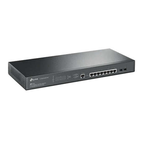 TP-LINK 8× 100|1000|2500 Mbps RJ45 | 2× 10G SFP+ Slots | 80 Gbps | 59.52 Mpps | 16 K MAC | 9 KB Jumbo | RJ45 | Micro-USB Console | 440 × 180 × 44 mm (TL-SG3210XHP-M2)