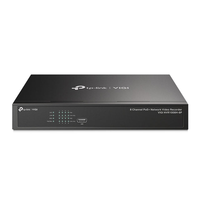 TP-LINK 8 Ch. PoE+ | 80 Mbps In|60 Mbps Out | H.265+|H.265| H.264+|H.264 | 3840 x 2160 (VIGI NVR1008H-8P)