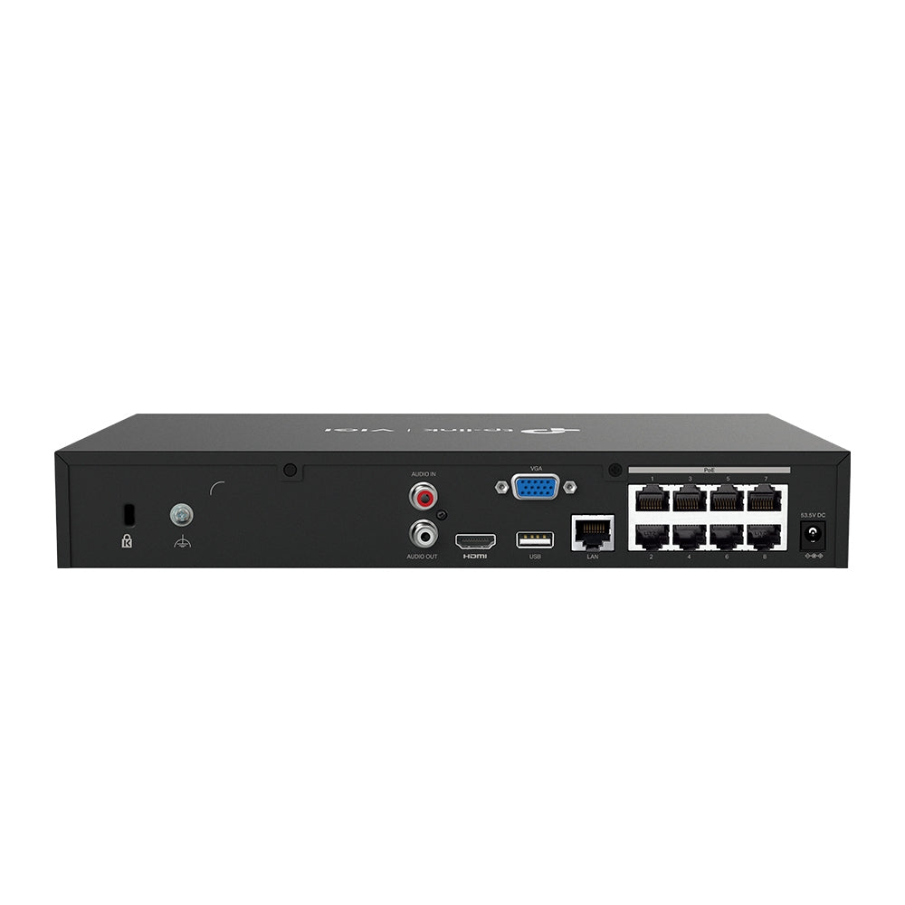 TP-LINK 8 Ch. PoE+ | 80 Mbps In|60 Mbps Out | H.265+|H.265| H.264+|H.264 | 3840 x 2160 (VIGI NVR1008H-8P)