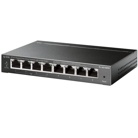 TP-LINK 8-Port | 10|100|1000Mbps RJ45 Ports | IEEE 802.3i|u|ab|af|x|q|p (TL-SG108PE)