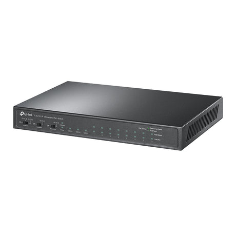 TP-LINK 8x 10|100 Mbps 802.3af|at PoE+ | 2x Gigabit RJ45 | 1x Gigabit SFP | PoE 65 W | 2K MAC | 16 KB Jumbo | 209 x 126 x 26 mm (TL-SL1311P)