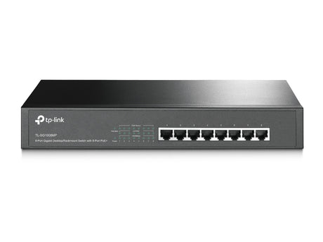 TP-LINK 8x 10|100|1000 Mb|s RJ-45 | PoE+ | 16 Gb|s | Rack Mountable (TL-SG1008MP)