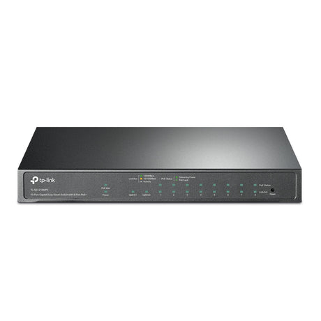TP-LINK 9× 10|100|1000 Mbps RJ45 | 1× 1000 Mbps Combo SFP|RJ45 | 20 Gbps | 4 K MAC | 209 × 126 × 26 mm (TL-SG1210MPE)