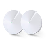 TP-LINK AC1300 WiFi | 2.4 GHz | 5 GHz | 802.11ac|a|b|g|n | 717MHz Quad-core | Bluetooth 4.2 | 2x LAN|WAN | 1x USB Type-C | 4 antennas 256QAM MU-MIMO | 2-Pack (DECO M5(2-PACK))